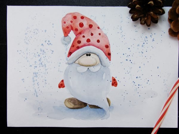 Акварельные новогодние Гномы