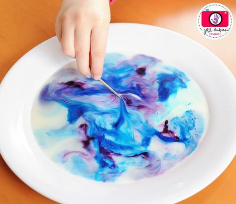 Рисование на молоке для детей