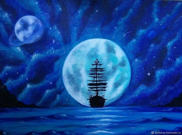 Картина светящаяся Луна