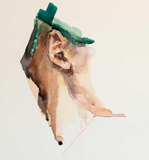 Ухо рисунок краски