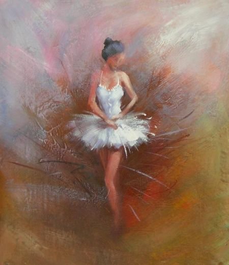 Балерина масляными красками