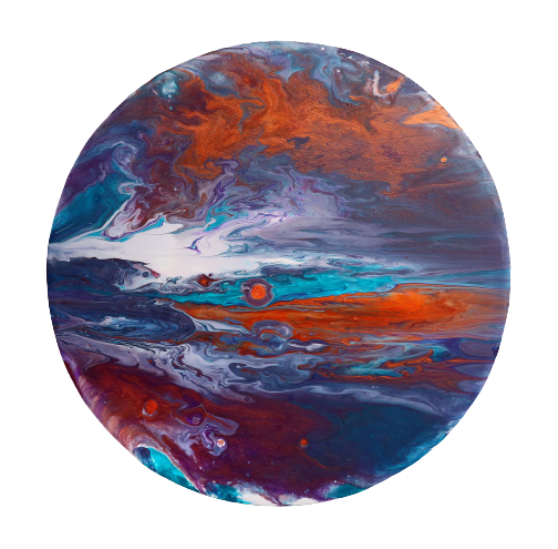 Круглые картины акрилом