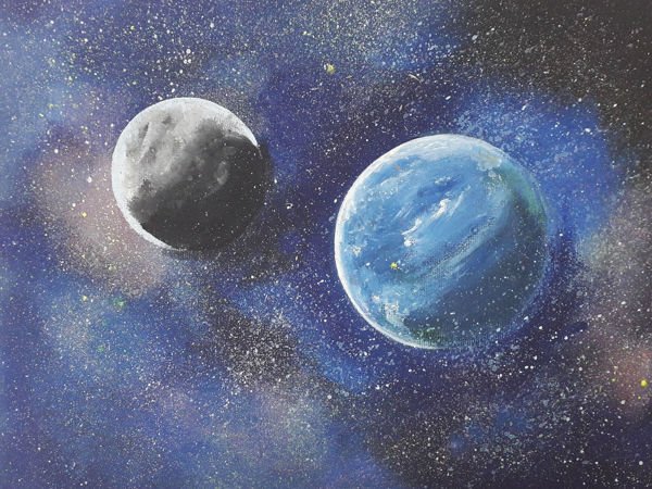 Картина акрилом Планета