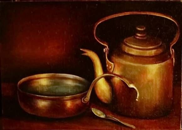 Натюрморт с медным чайником