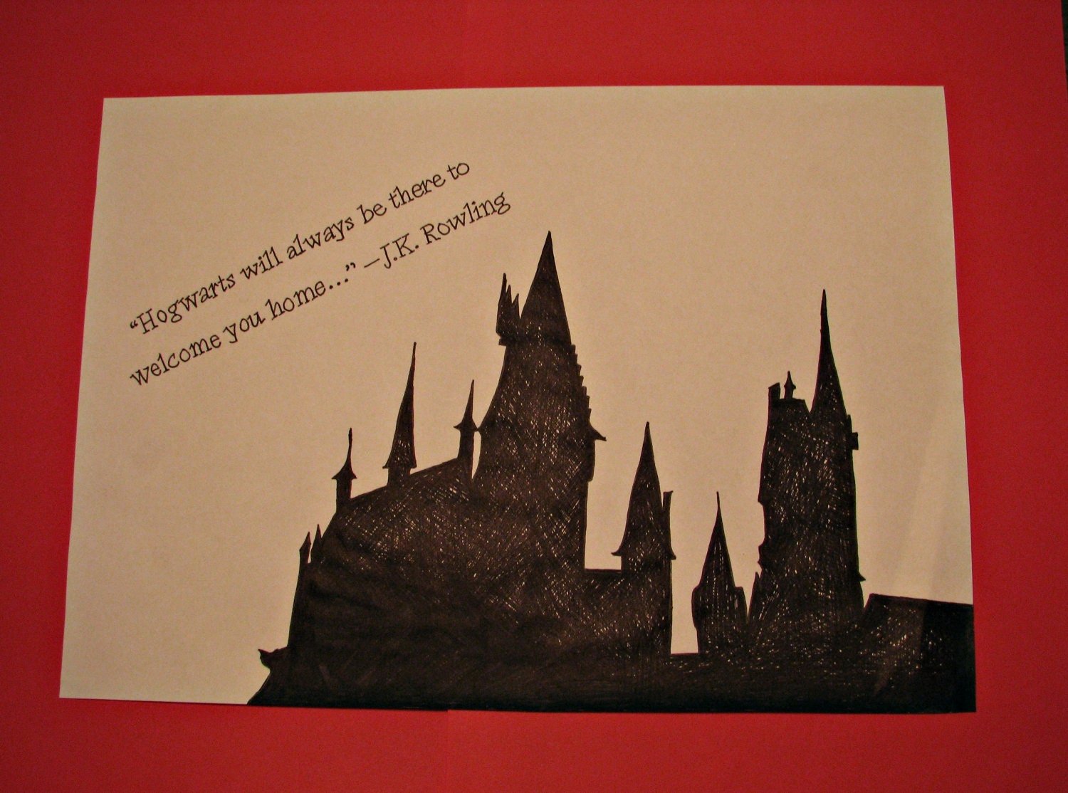 Скетчбук рисунки Гарри Поттер Хогвартс