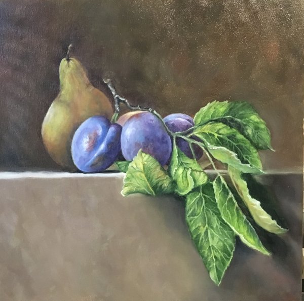 Сливы живопись