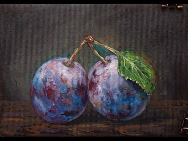 Сливы натюрморт Ольга Базанова