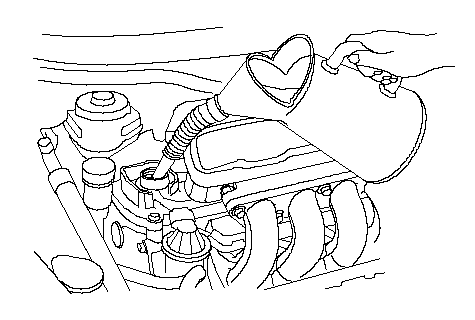 Замена масла в двигателе эскиз