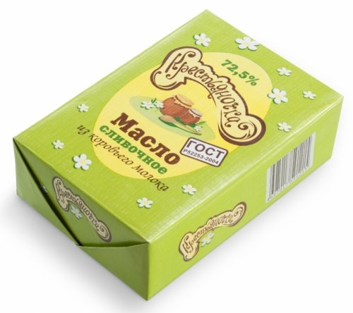 Масло сливочное в пачке