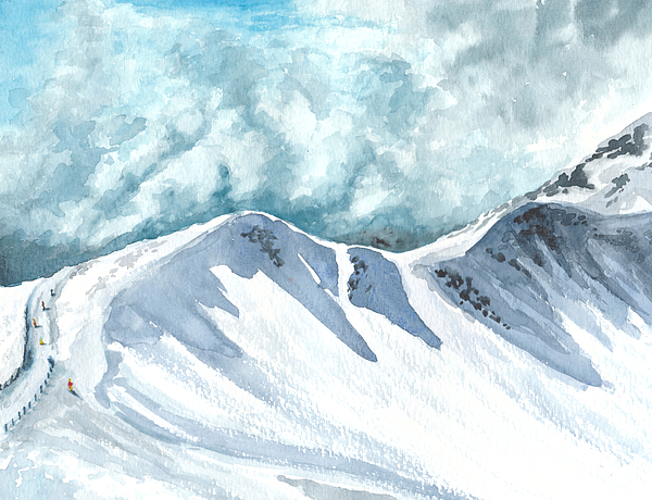 Картина снежные горы