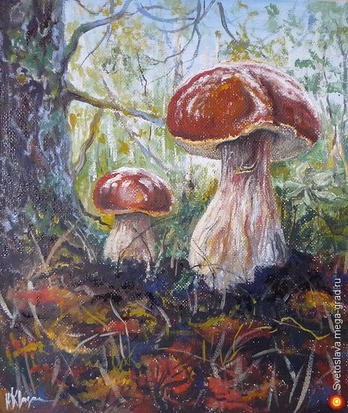 Шишкин мухоморы Этюд