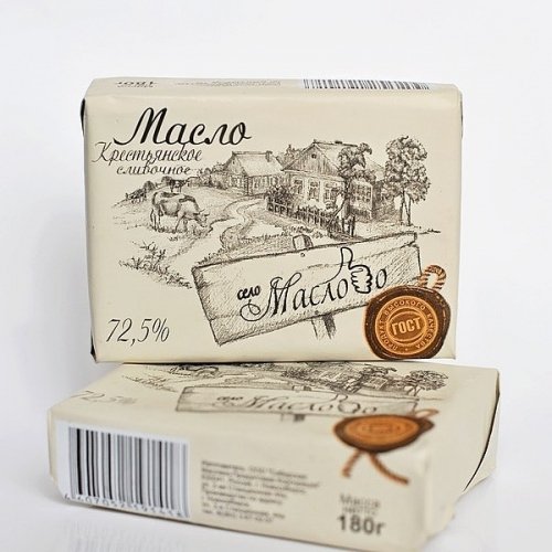 Масло сливочное этикетка