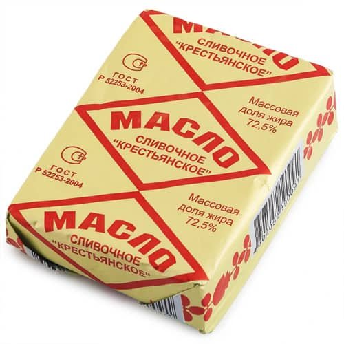 Советское масло сливочное