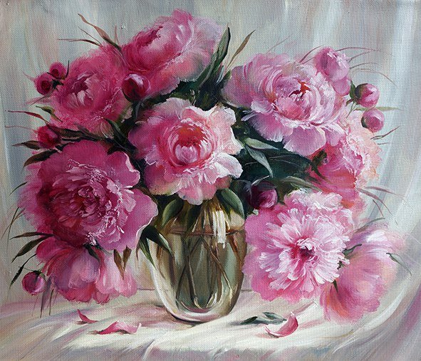 Елена Перминова живопись пионы