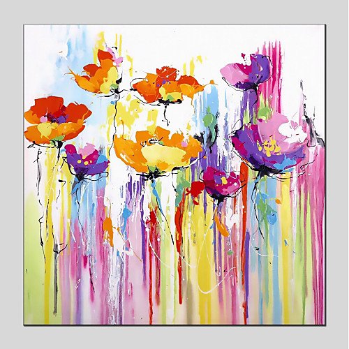 Цветы акрилом на холсте