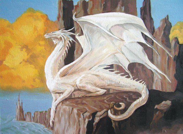 Белый дракон картина