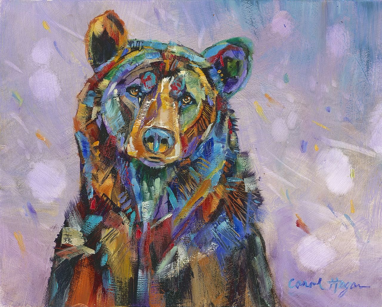 Картины акрилом медведь