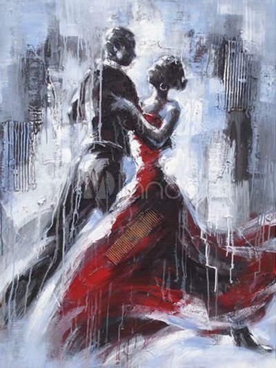 Картина Танцующая пара под дождем