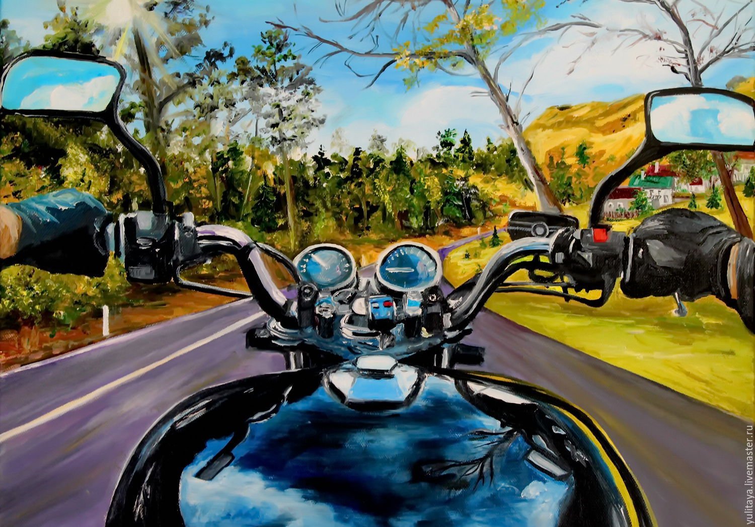 Картины с мотоциклом