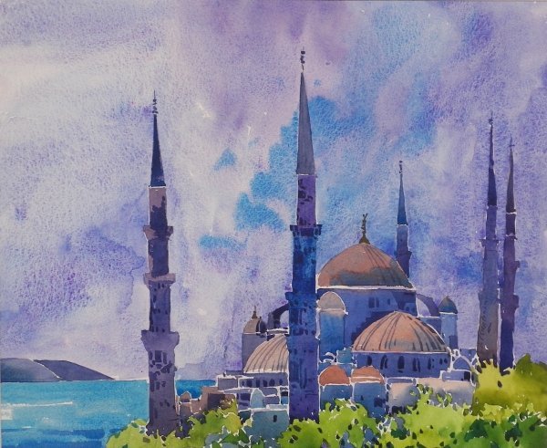 Мечеть красками