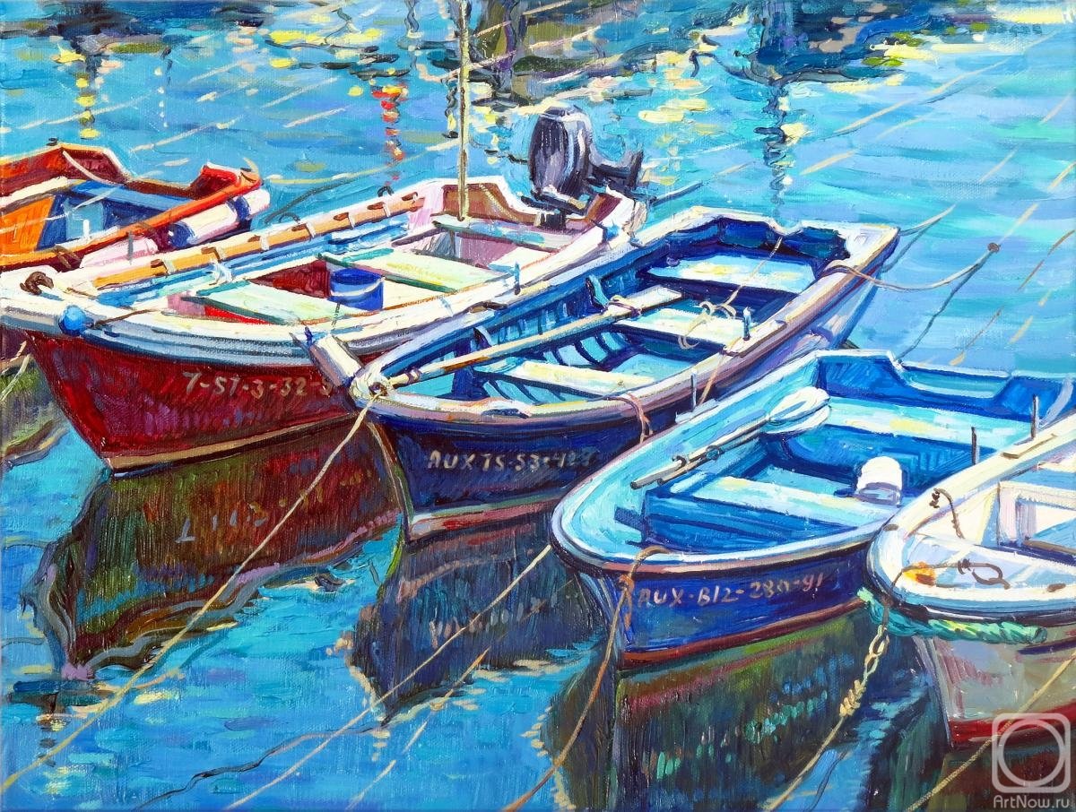 Лодки живопись