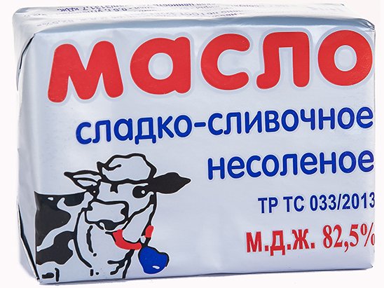 Масло сладко сливочное традиционное 82.5