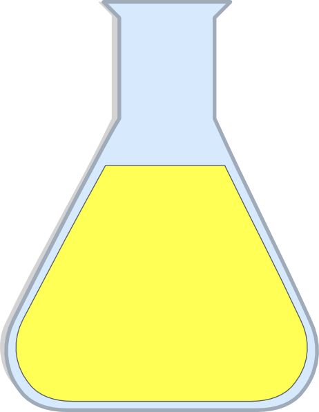 Колба с желтой жидкостью