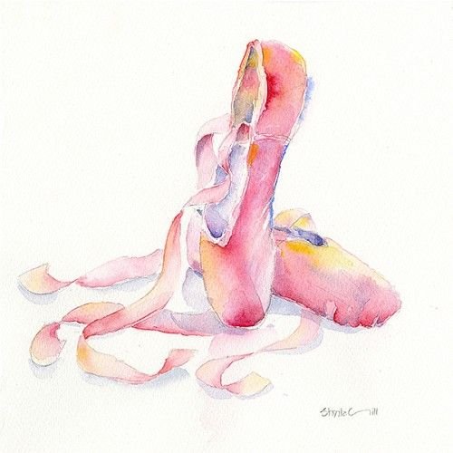 Пуанты акварель