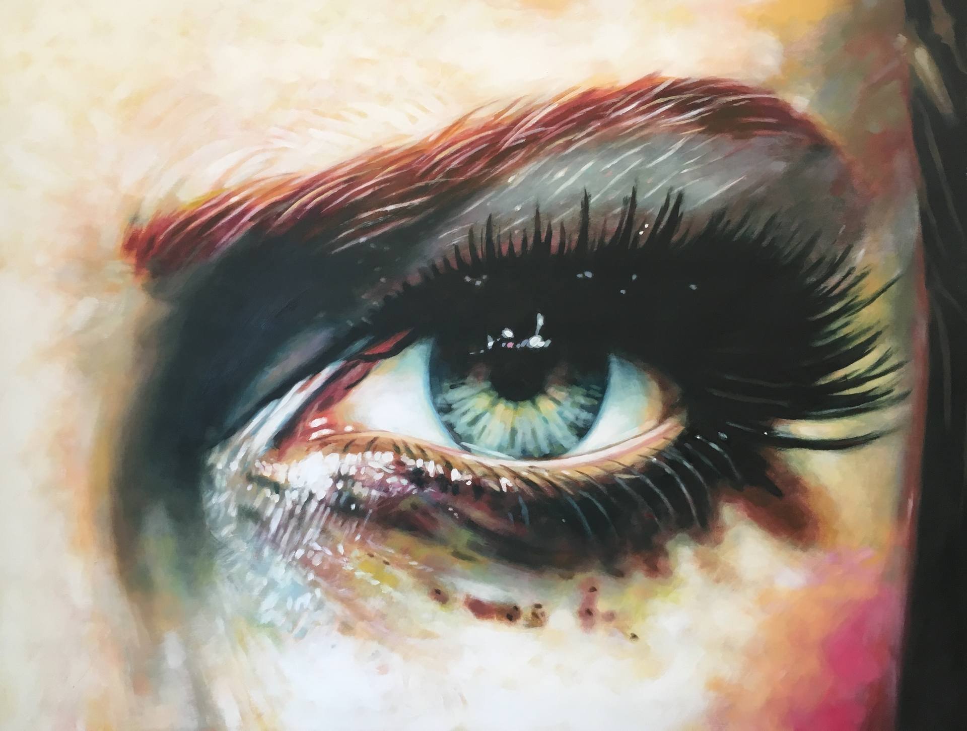 Краска плачу. Thomas Saliot. Глаз акварелью. Картина глаза. Реалистичный глаз.