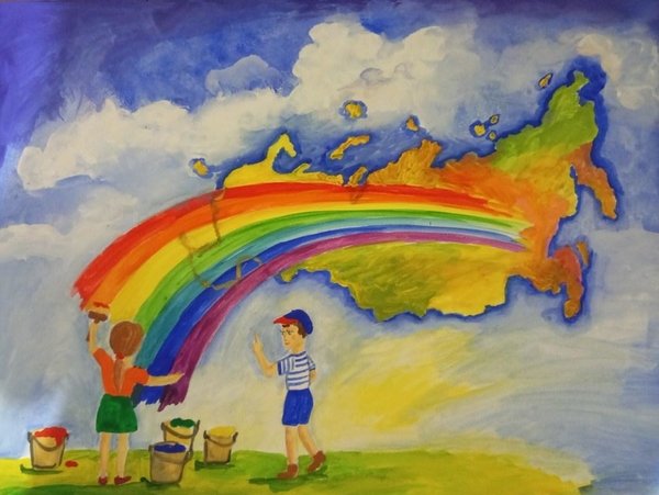 Рисунок на тему мир в ярких красках