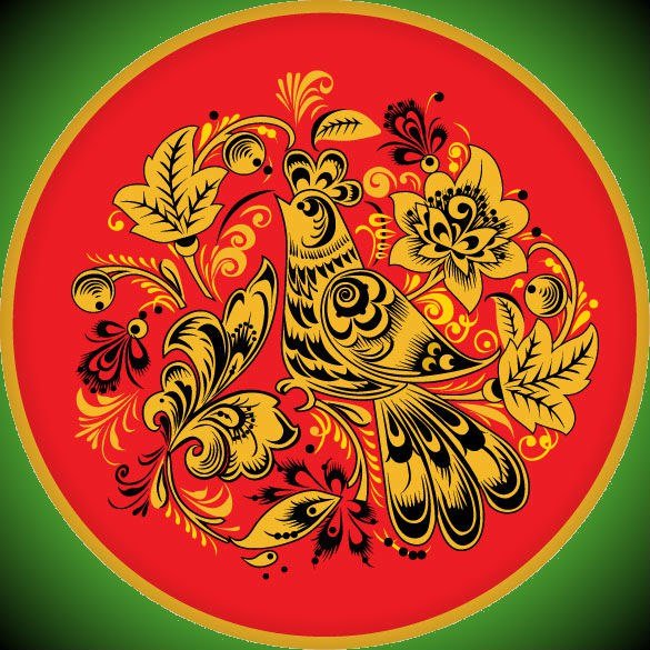 Хохломская роспись под фон