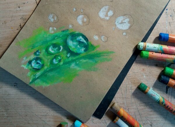 Рисование масляной пастелью