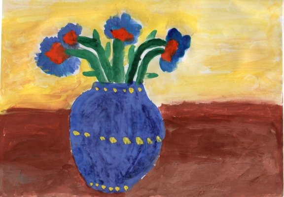 Натюрморт с вазой для детей