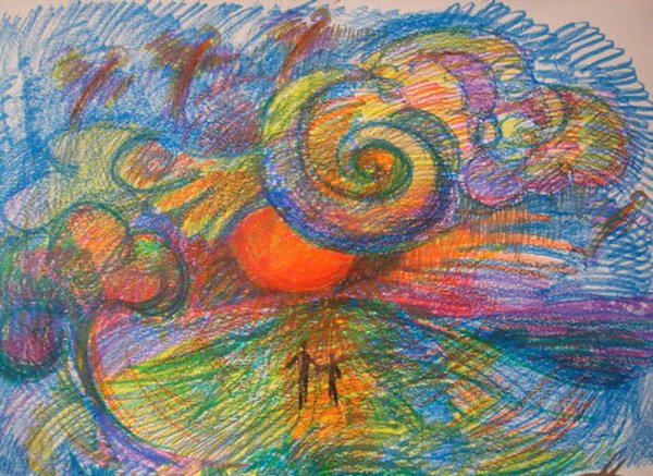 Картина гелевыми мелками