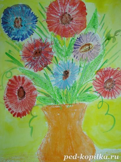 Рисование астры в старшей группе