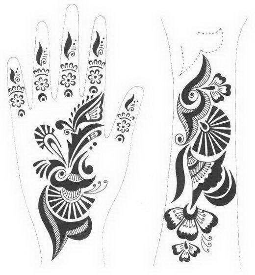 Узоры для рисования хной на теле