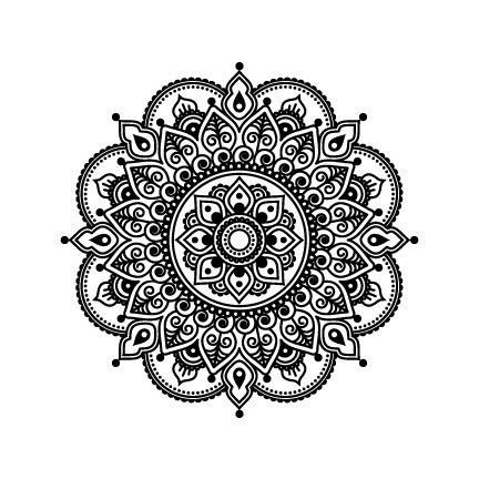 Круглый рисунок индийский