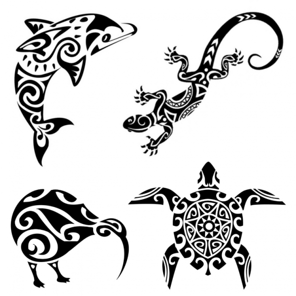 Татуировка черепаха Полинезия