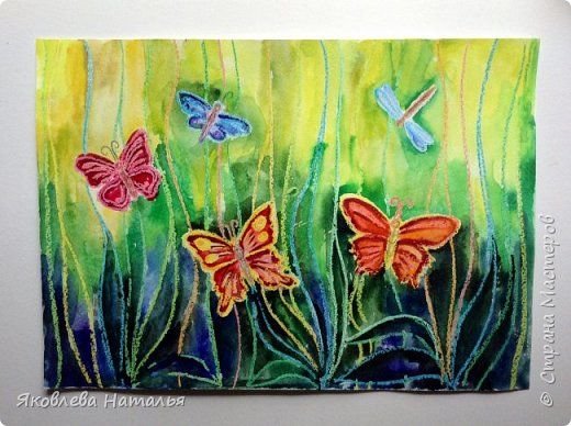 Фроттаж листья