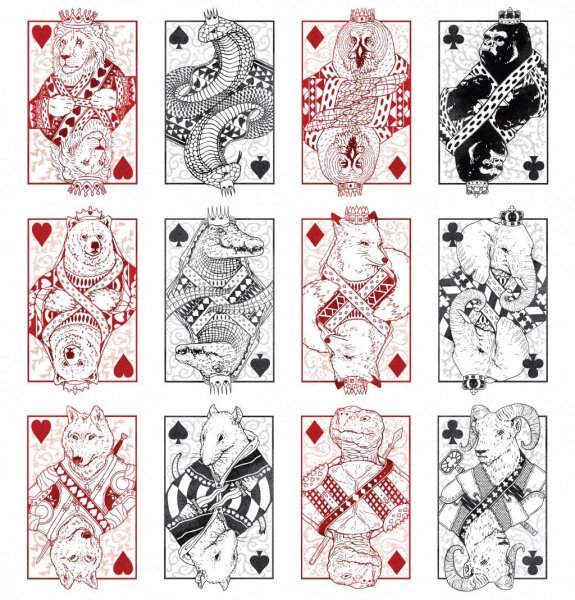 Карты для срисовки легкие игральные