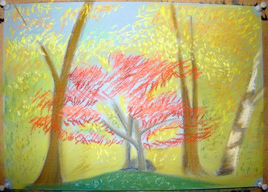 Рисование восковыми мелками