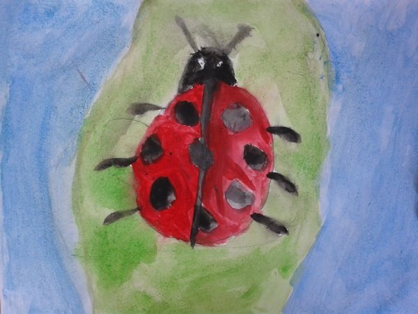 Рисование Божья коровка