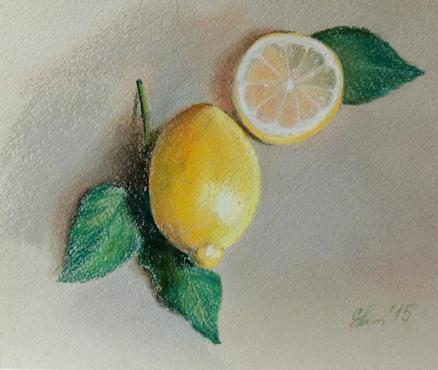 Лимон пастелью