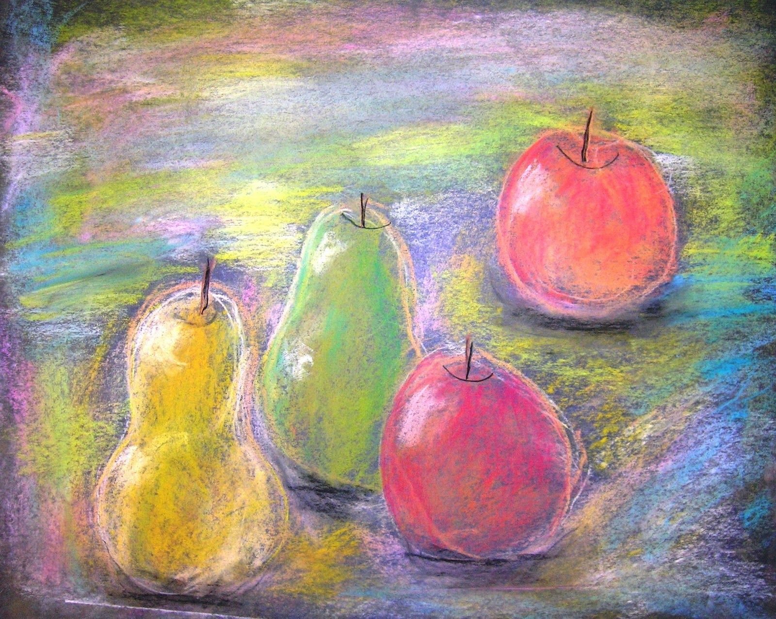 Рисование с натуры фрукты