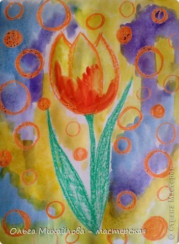 Рисование восковыми мелками для детей