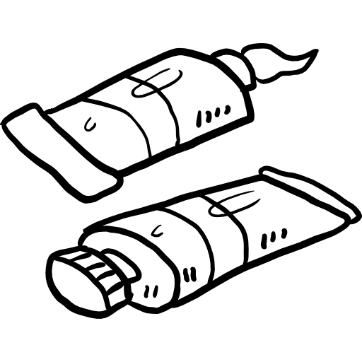 Тюбик с краской раскраска