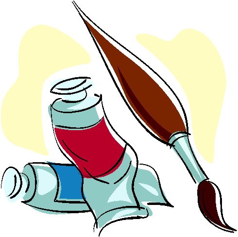 Краска с кистью в тюбике