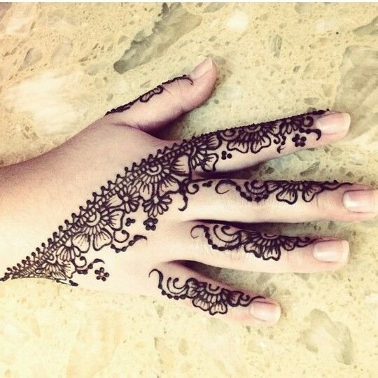 Узорчатые рисунки хной у девушек мусульманок