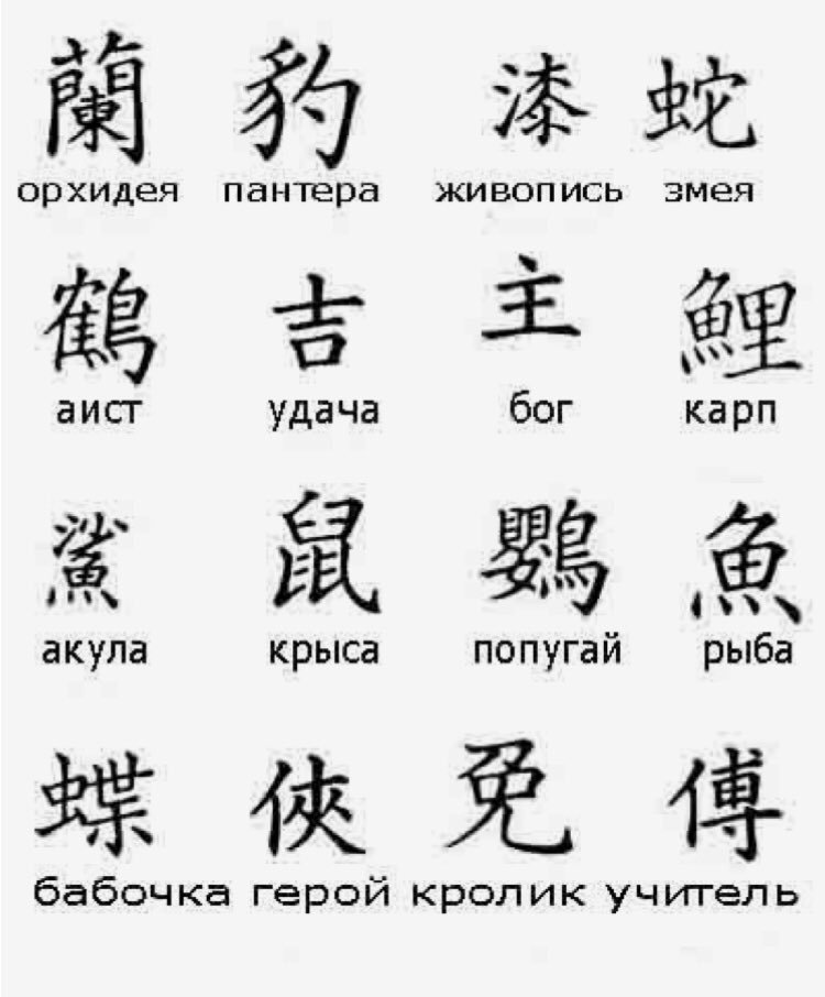 Китайские надписи с переводом