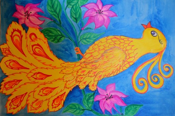 Рисование Сказочная птица